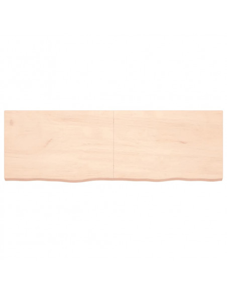 Piano Bagno 180x60x(2-6) cm in Legno Massello Non Trattato