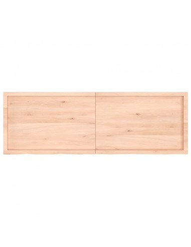 Piano Bagno 180x60x(2-6) cm in Legno Massello Non Trattato