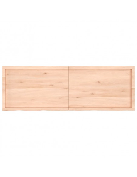 Piano Bagno 180x60x(2-6) cm in Legno Massello Non Trattato