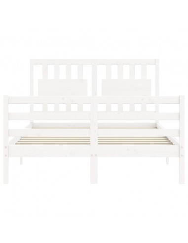 Giroletto con Testiera Bianco Small Double Legno Massello