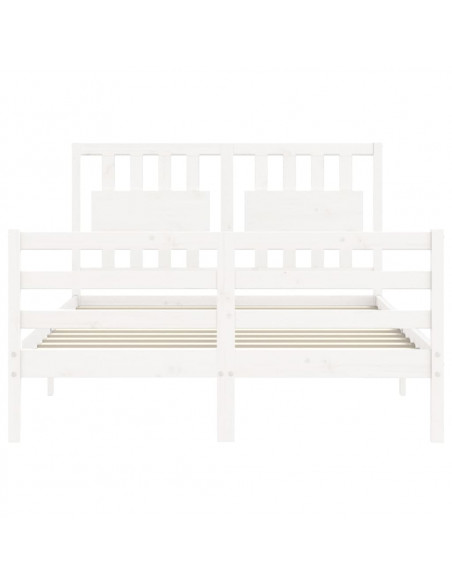 Giroletto con Testiera Bianco Small Double Legno Massello