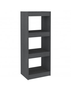 Libreria/Divisorio Grigio 40x30x103,5 cm Legno Massello di Pino 2
