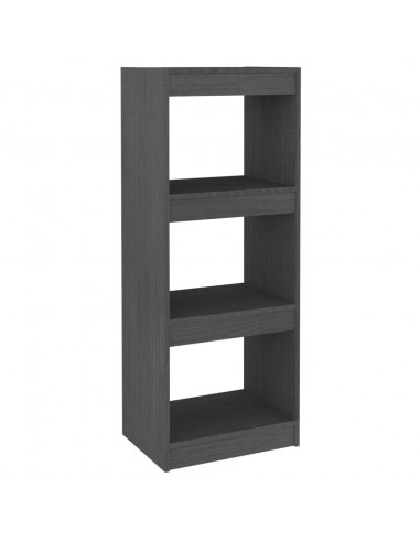 Libreria/Divisorio Grigio 40x30x103,5 cm Legno Massello di Pino