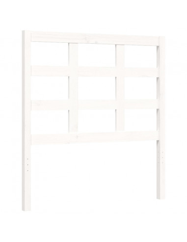 Giroletto con Testiera Bianco Single in Legno Massello