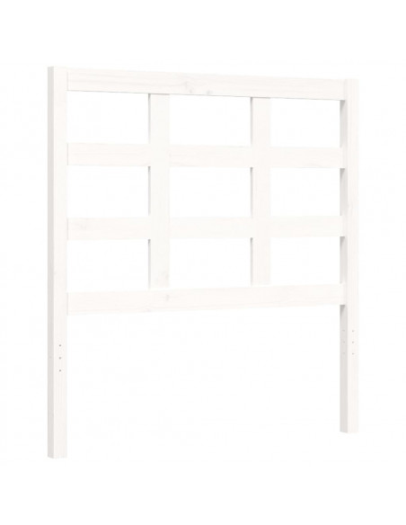 Giroletto con Testiera Bianco Single in Legno Massello