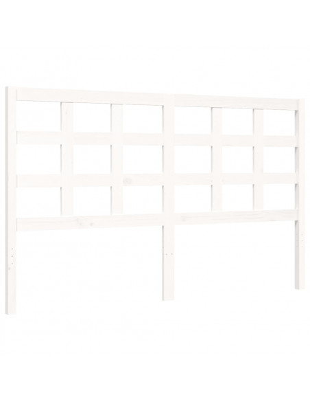 Giroletto con Testiera Bianco King Size in Legno Massello