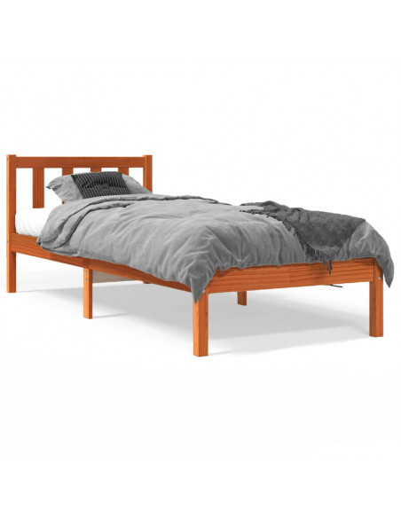 Giroletto Marrone Cera 90x190 cm in Legno Massello di Pino