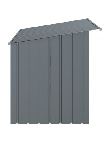 Casetta Cani con Tetto Antracite 153x91x110 cm Acciaio Zincato