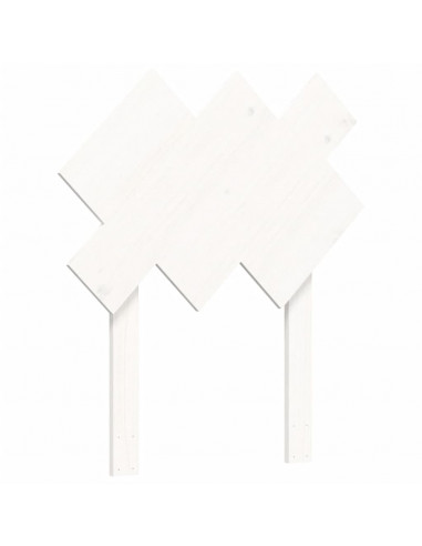 Giroletto con Testiera Bianco Single in Legno Massello