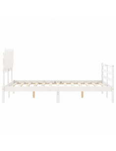 Giroletto con Testiera Bianco Double in Legno Massello 2