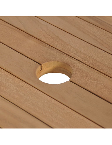 Armadietto da Bagno in Legno di Teak con Lavabo in Marmo Crema