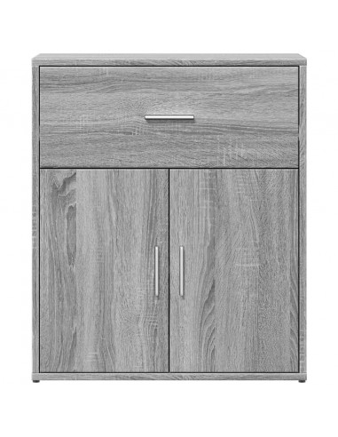 Credenze 2 pz Grigio Sonoma 60x31x70 cm in Legno Multistrato