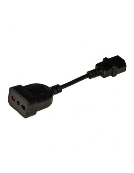 CAVO LINK PER GRUPPI DI CONTINUITA' CON 1 FEMMINA TRIPOLARE 10A - 1 CONNETTORE MASCHIO C14