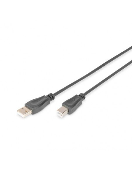 CAVO DIGITUS USB 2.0 A TO USB B, M/M, 5MT (TIPO STAMPANTE), NERO, AK-300105-050-S