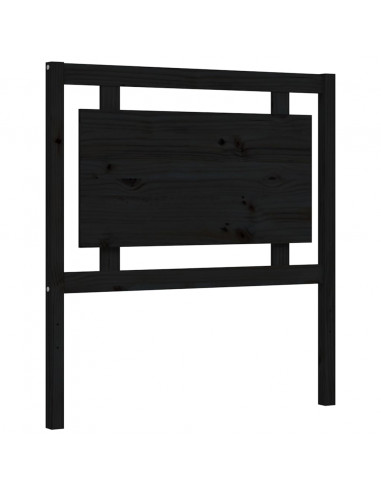 Giroletto con Testiera Nero Small Single in Legno Massello