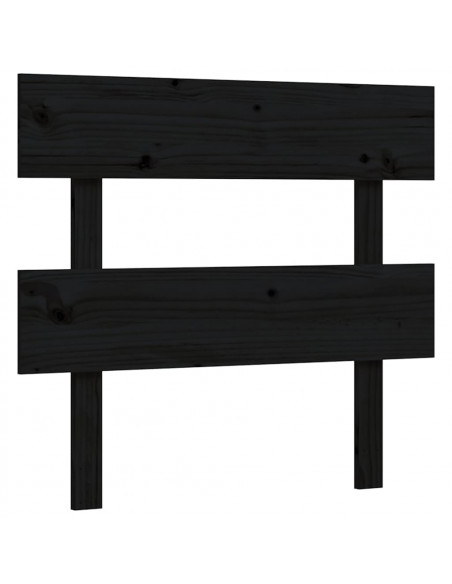 Giroletto con Testiera Nero Small Single in Legno Massello