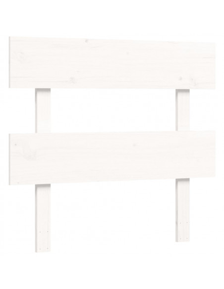 Giroletto con Testiera Bianco Single in Legno Massello