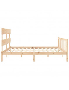 Giroletto con Testiera Super King Size in Legno Massello 2