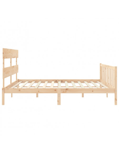 Giroletto con Testiera Super King Size in Legno Massello