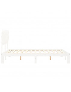 Giroletto con Testiera Bianco King Size in Legno Massello 2