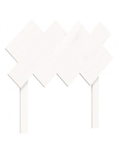 Giroletto con Testiera Bianco 90x200 cm in Legno Massello