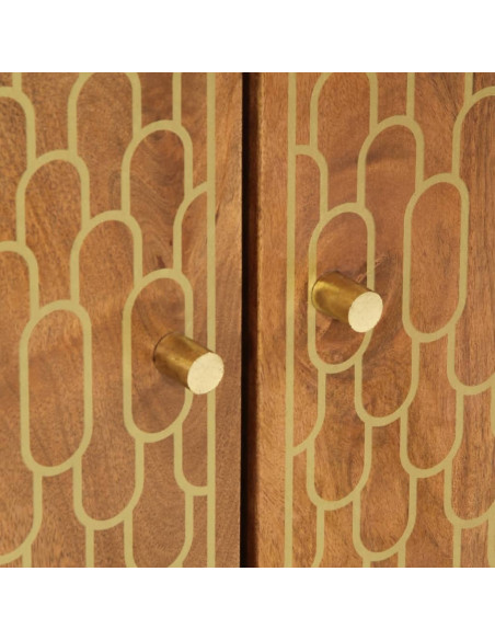 Credenza 60x33x75 cm in Legno Massello di Mango
