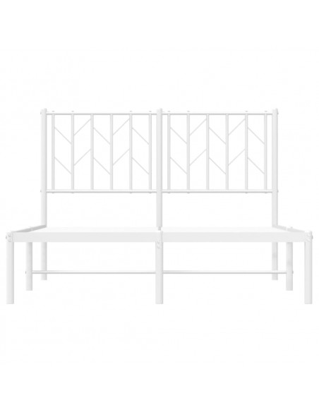Giroletto con Testiera in Metallo Bianco 120x200 cm