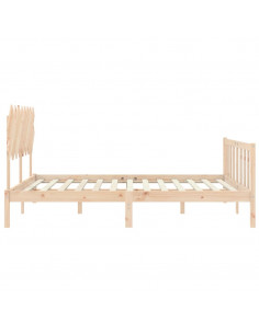 Giroletto con Testiera 160x200 cm in Legno Massello 2