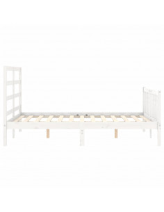 Giroletto con Testiera Bianco Small Double Legno Massello 2