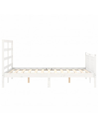 Giroletto con Testiera Bianco Small Double Legno Massello