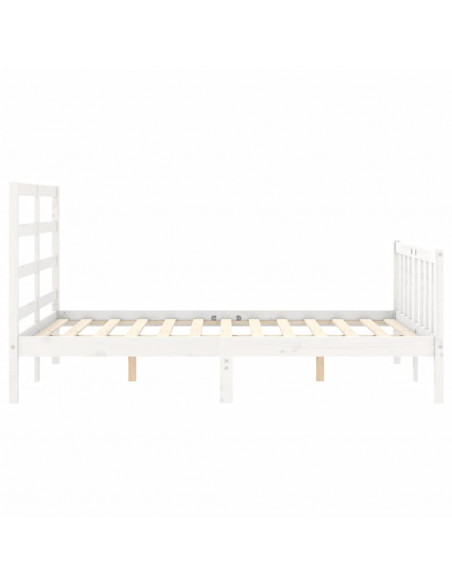 Giroletto con Testiera Bianco Small Double Legno Massello