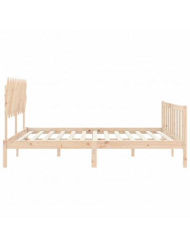 Giroletto con Testiera Super King Size in Legno Massello