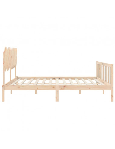 Giroletto con Testiera 200x200 cm in Legno Massello