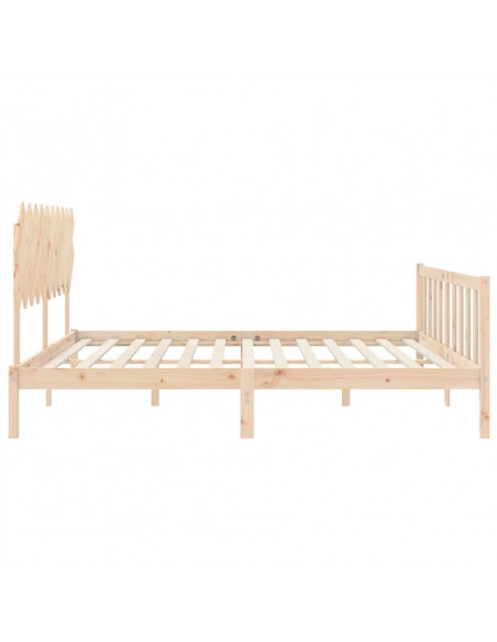 Giroletto con Testiera 200x200 cm in Legno Massello