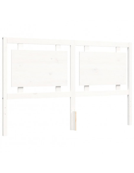 Giroletto con Testiera Bianco 160x200 cm Legno Massello