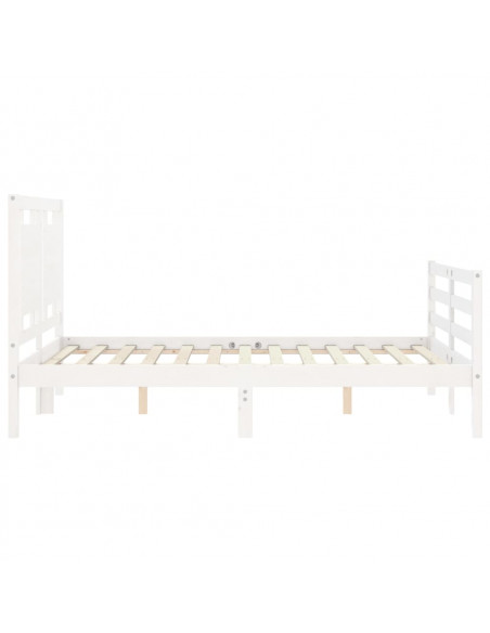 Giroletto con Testiera Bianco Small Double Legno Massello