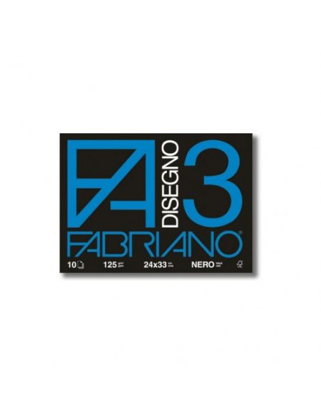 Album Fabriano 04001017 DISEGNO 3 Nero Nero