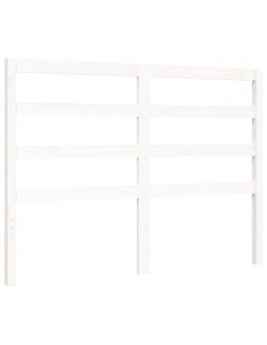 Giroletto con Testiera Bianco 120x200 cm in Legno Massello