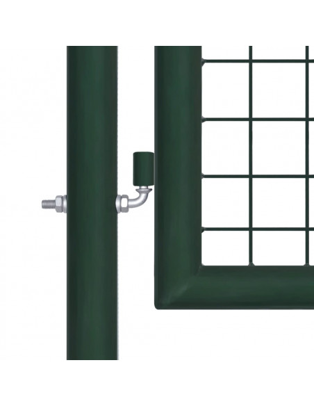 Cancello per Recinzione in Acciaio 100x200 cm Verde