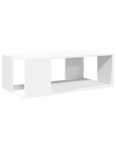 Tavolino da Salotto Bianco 89,5x48x30 cm in Legno Multistrato