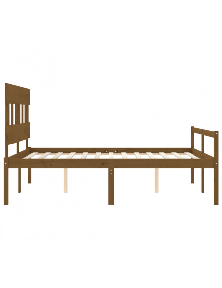 Letto per Anziani con Testiera Miele King in Legno Massello