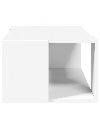 Tavolino da Salotto Bianco 89,5x48x30 cm in Legno Multistrato