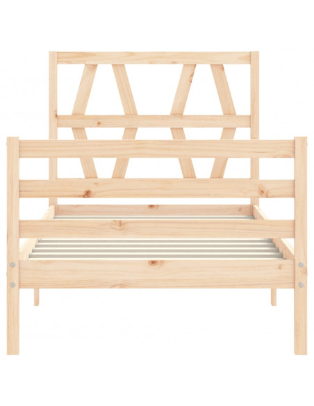 Giroletto con Testiera Small Single in Legno Massello