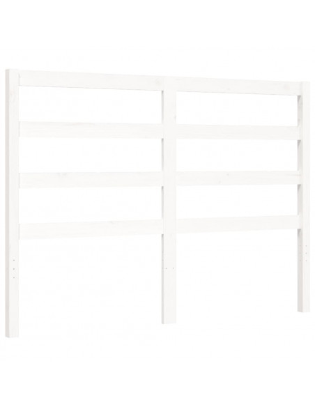 Giroletto con Testiera Bianco 140x200 cm in Legno Massello