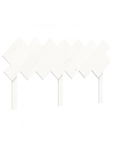 Giroletto con Testiera Bianco 140x190 cm in Legno Massello