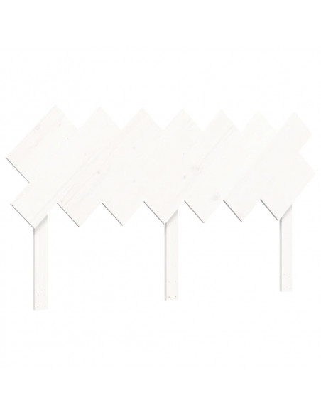 Giroletto con Testiera Bianco 140x190 cm in Legno Massello