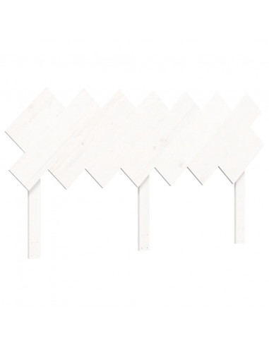 Giroletto con Testiera Bianco 140x200 cm in Legno Massello