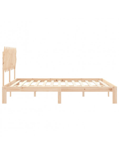 Giroletto con Testiera Super King Size in Legno Massello