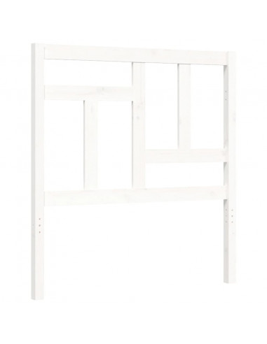 Giroletto con Testiera Bianco Single in Legno Massello