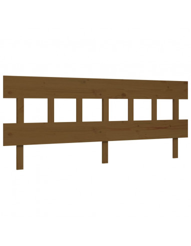 Giroletto con Testiera Miele 200x200 cm in Legno Massello